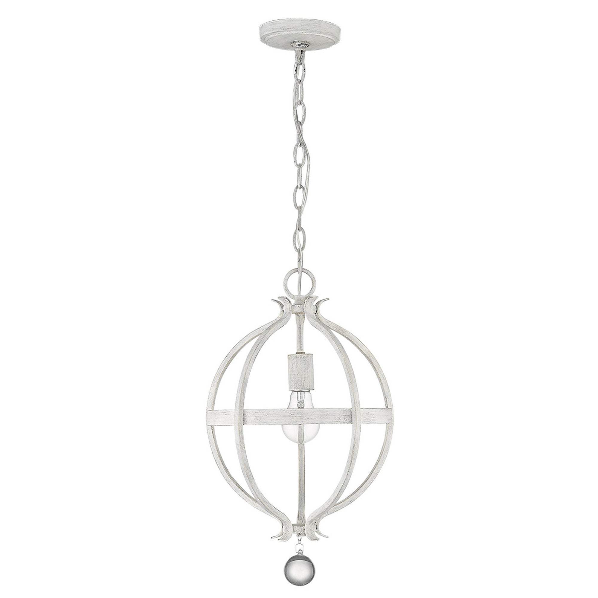 Callie 1-Light Country White Pendant - Homeroots - Flyclothing LLC