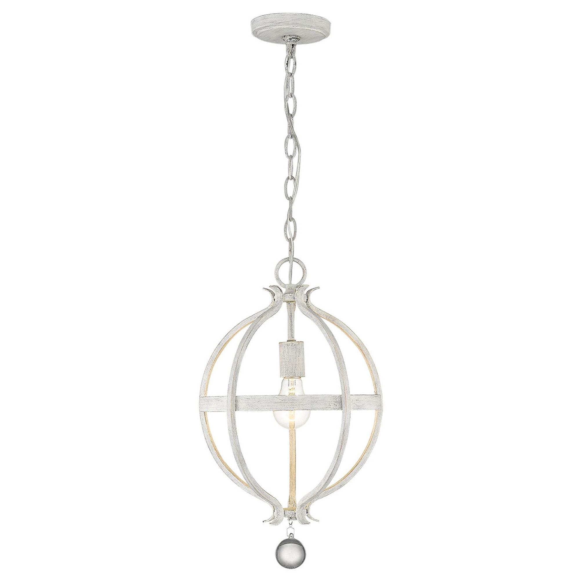 Callie 1-Light Country White Pendant - Homeroots - Flyclothing LLC