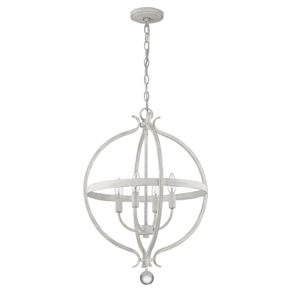 Callie 4-Light Country White Pendant - Homeroots