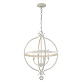 Callie 4-Light Country White Pendant - Homeroots