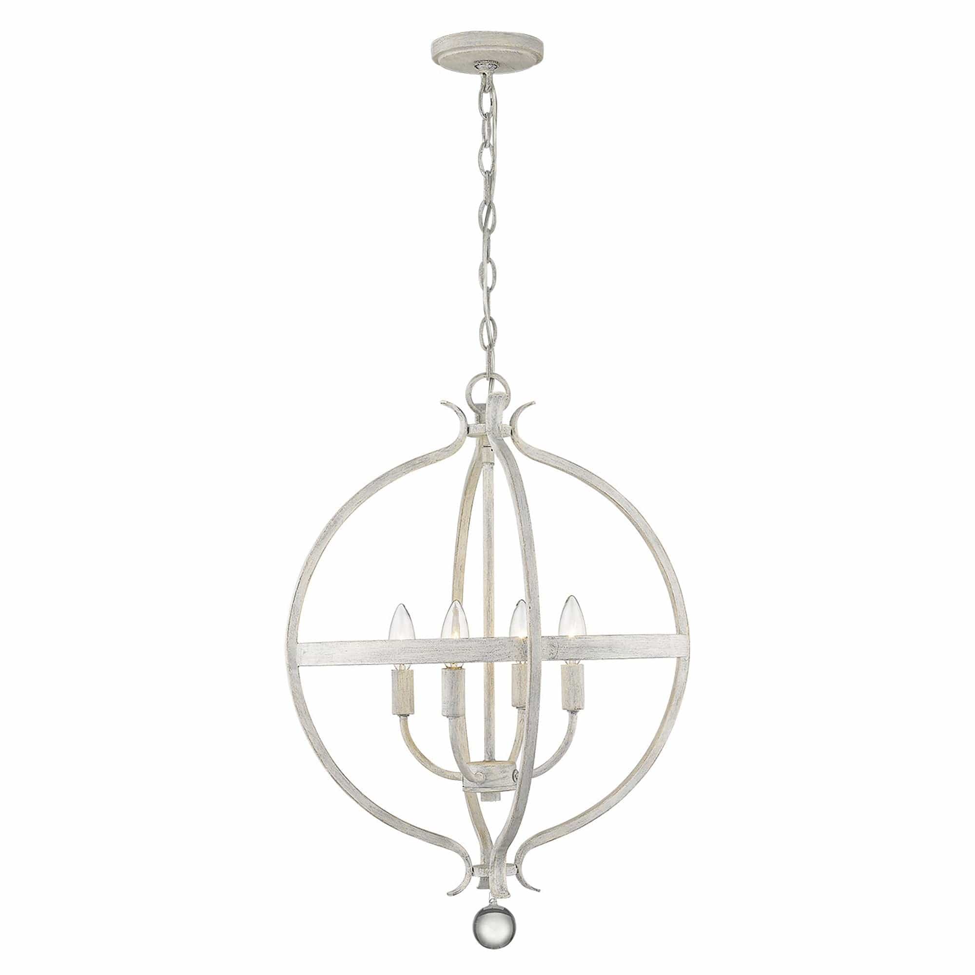 Callie 4-Light Country White Pendant - Homeroots