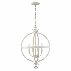 Callie 4-Light Country White Pendant - Homeroots