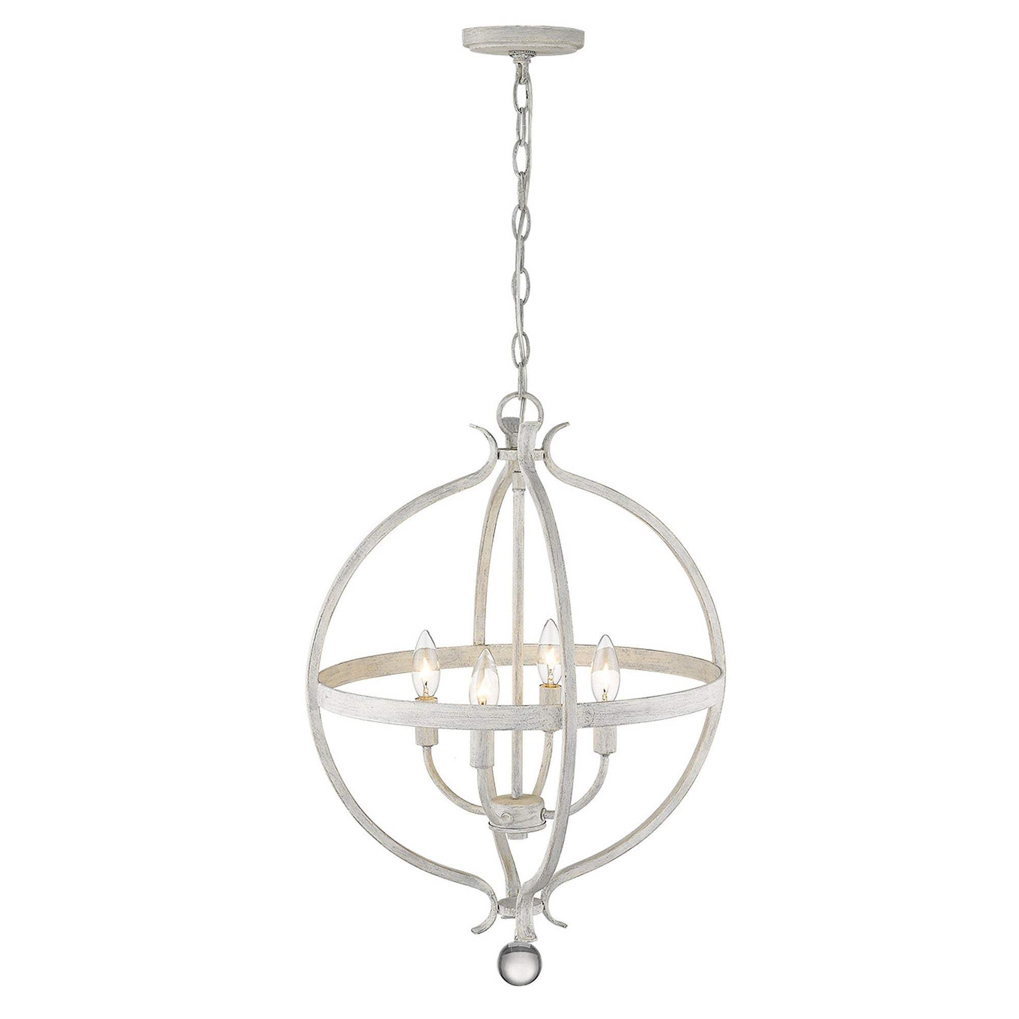 Callie 4-Light Country White Pendant - Homeroots - Flyclothing LLC
