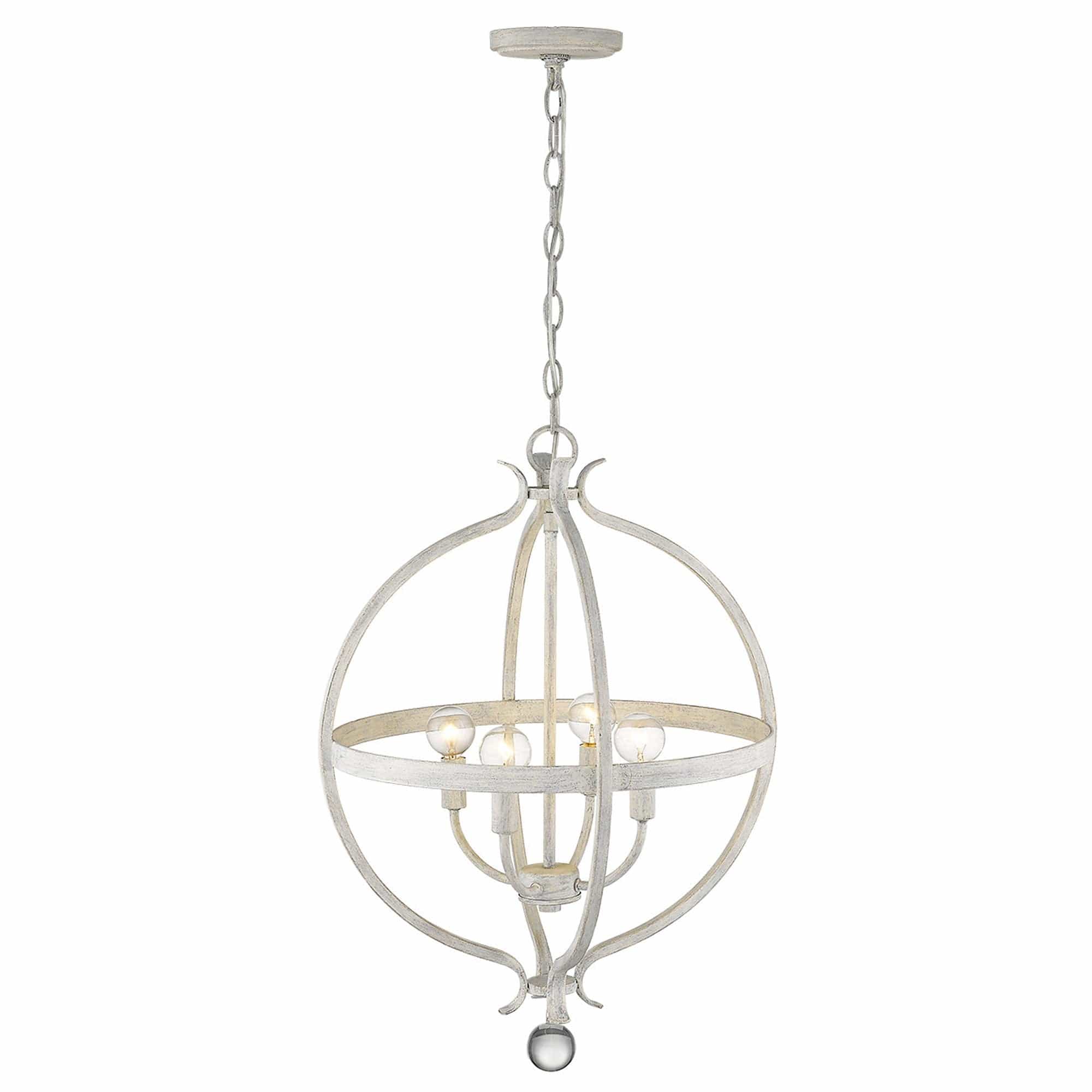 Callie 4-Light Country White Pendant - Homeroots