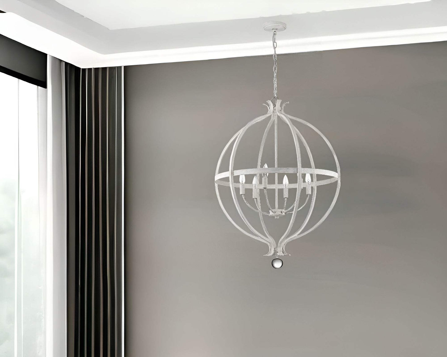 Callie 6-Light Country White Pendant - Homeroots - Flyclothing LLC