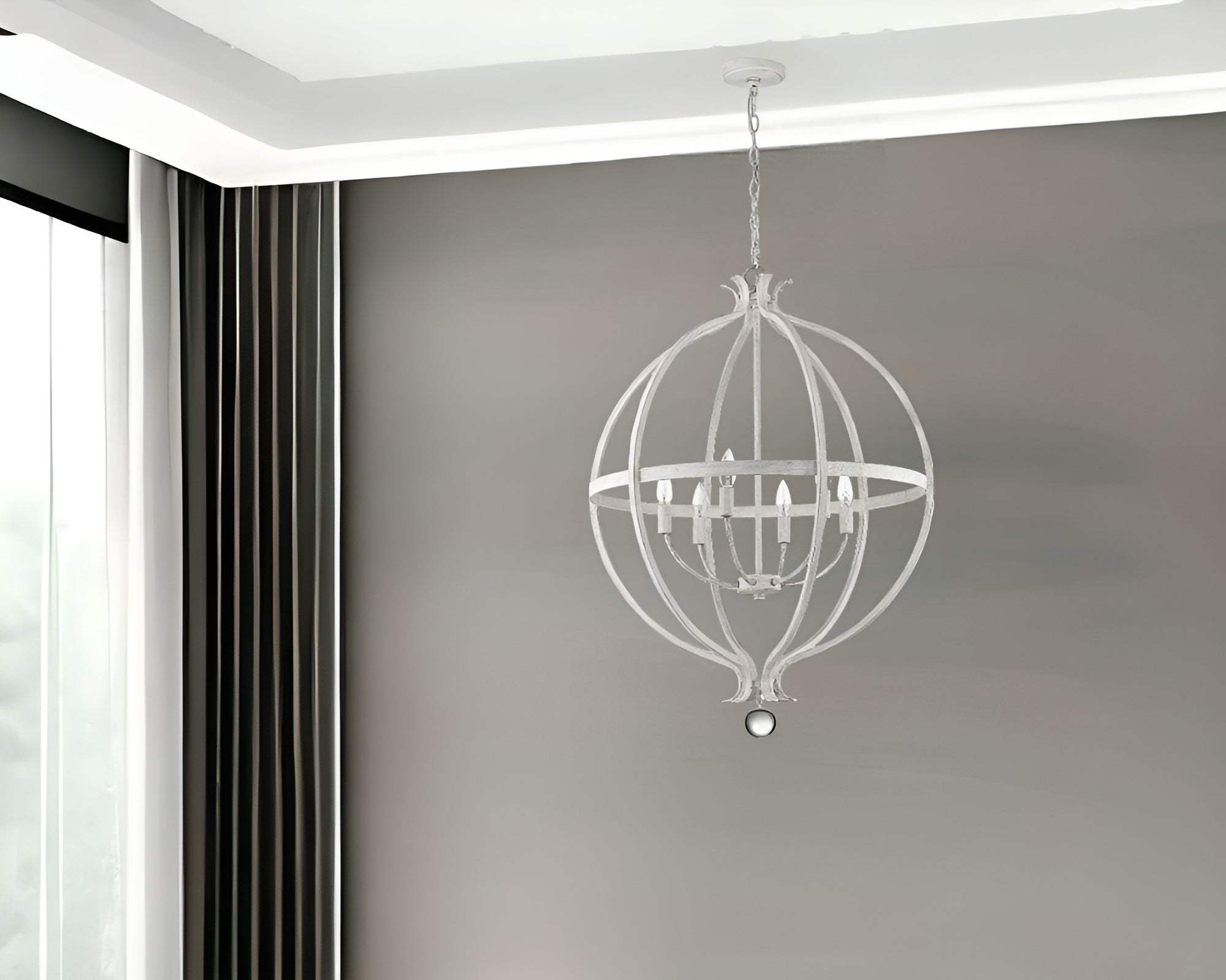 Callie 6-Light Country White Pendant - Homeroots - Flyclothing LLC