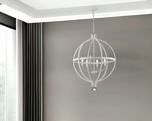 Callie 6-Light Country White Pendant - Homeroots