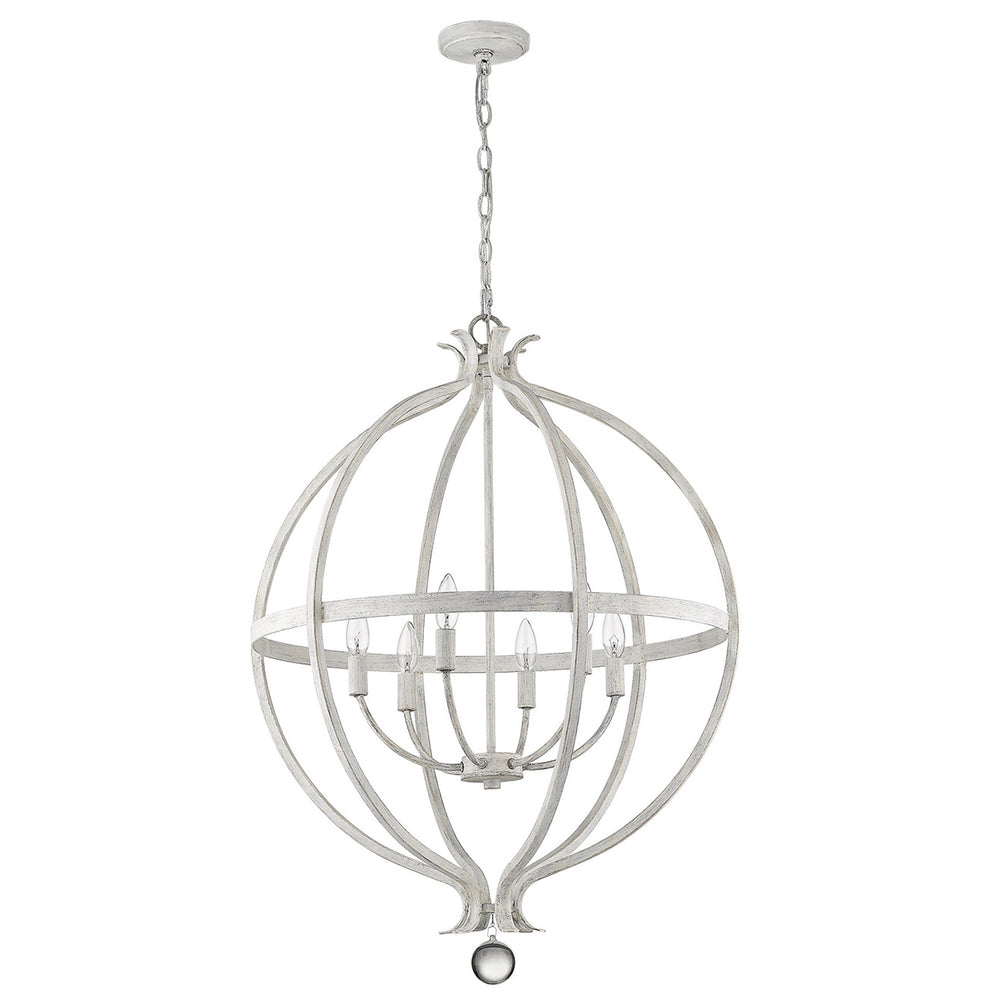 Callie 6-Light Country White Pendant - Homeroots