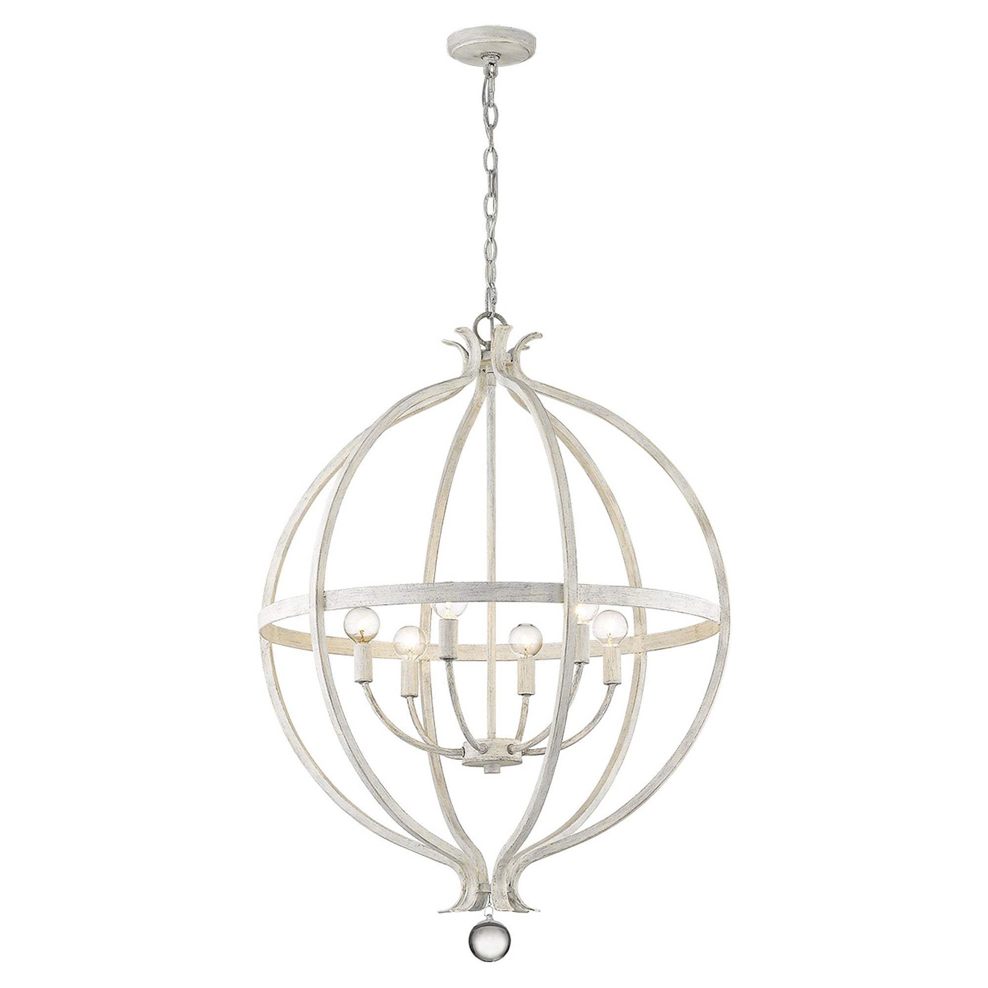 Callie 6-Light Country White Pendant - Homeroots - Flyclothing LLC