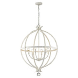 Callie 6-Light Country White Pendant - Homeroots