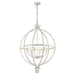 Callie 6-Light Country White Pendant - Homeroots