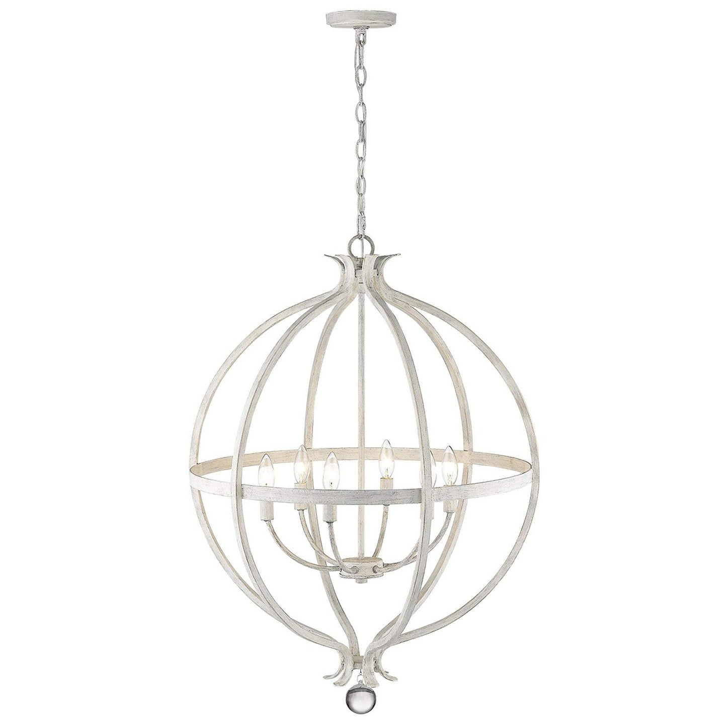 Callie 6-Light Country White Pendant - Homeroots - Flyclothing LLC