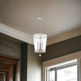 Callie 3-Light Country White Foyer Pendant - Homeroots