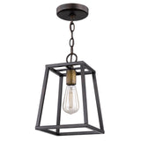 Antique Bronze Metal Tapered Hanging Light - Homeroots