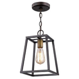 Antique Bronze Metal Tapered Hanging Light - Homeroots