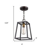 Antique Bronze Metal Tapered Hanging Light - Homeroots - Flyclothing LLC