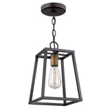 Antique Bronze Metal Tapered Hanging Light - Homeroots