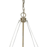 Nora 4-Light Washed Gold Drum Pendant With Abstract Open-Air Cage Shade - Homeroots