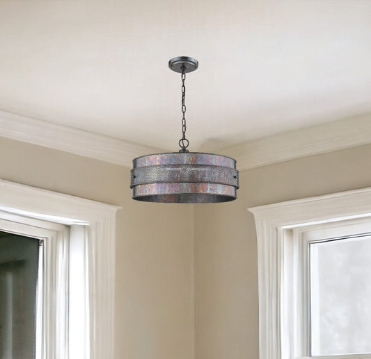 Ryker 3-Light Bronze Patina Pendant - Homeroots