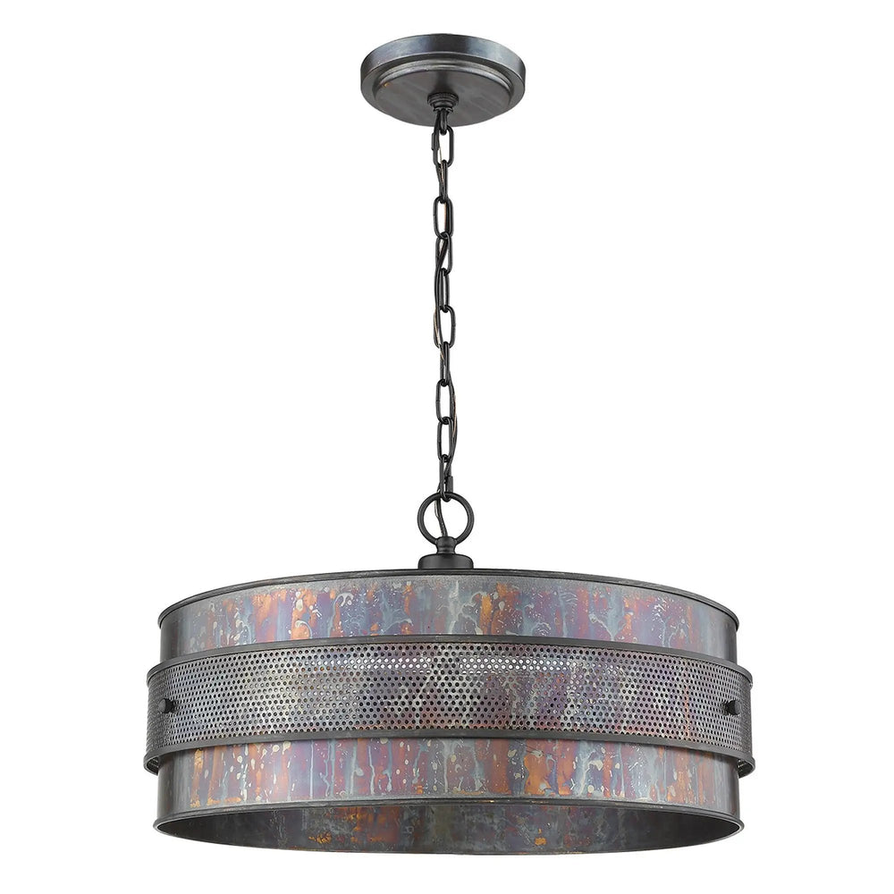 Ryker 3-Light Bronze Patina Pendant - Homeroots