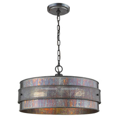 Ryker 3-Light Bronze Patina Pendant - Homeroots