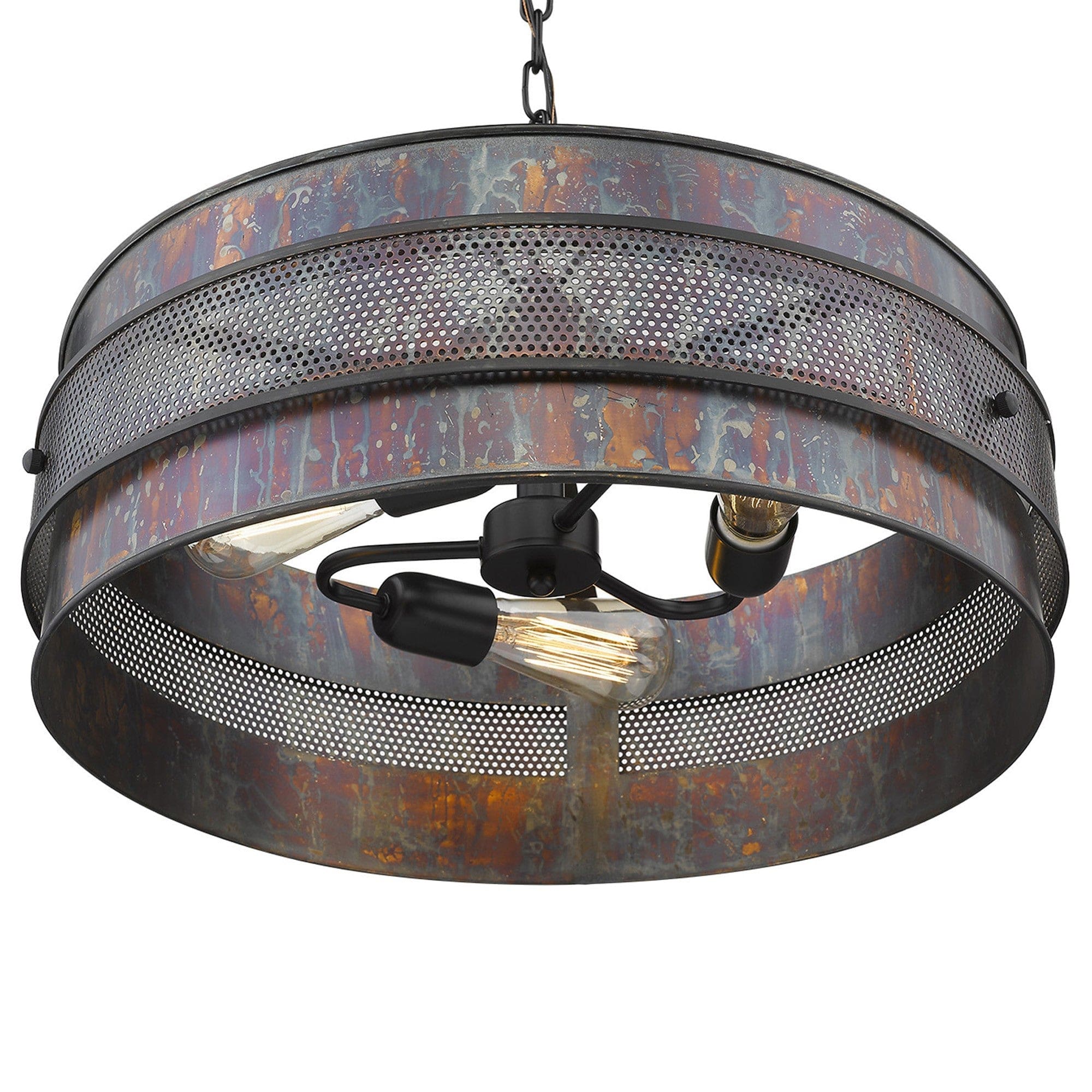 Ryker 3-Light Bronze Patina Pendant - Homeroots
