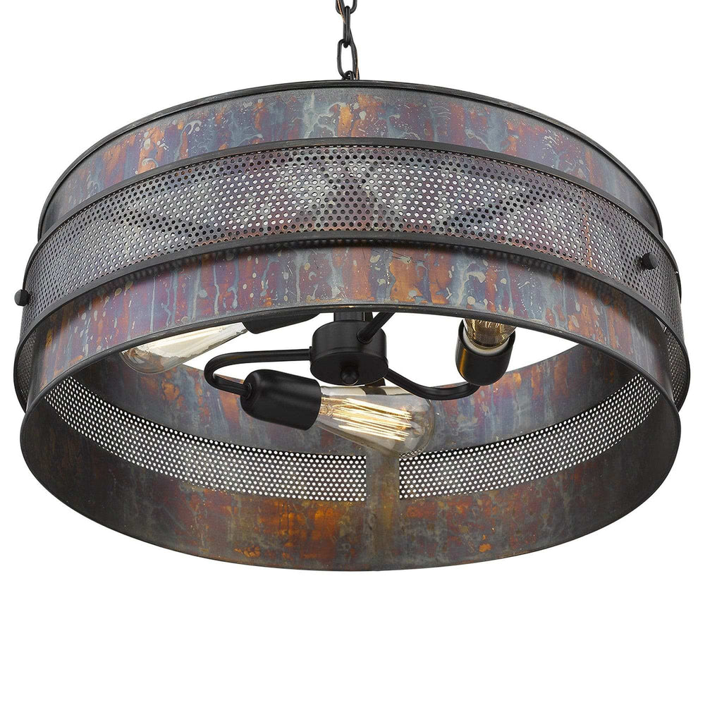 Ryker 3-Light Bronze Patina Pendant - Homeroots - Flyclothing LLC