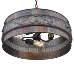 Ryker 3-Light Bronze Patina Pendant - Homeroots