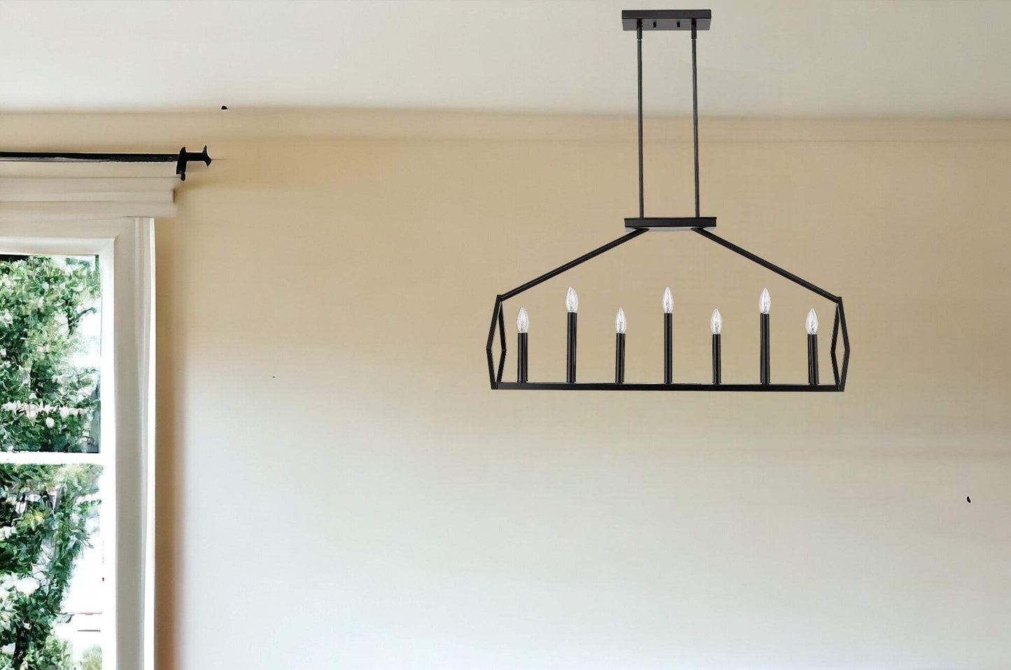 Luca 14-Light Matte Black Island Pendant - Homeroots - Flyclothing LLC
