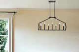 Luca 14-Light Matte Black Island Pendant - Homeroots