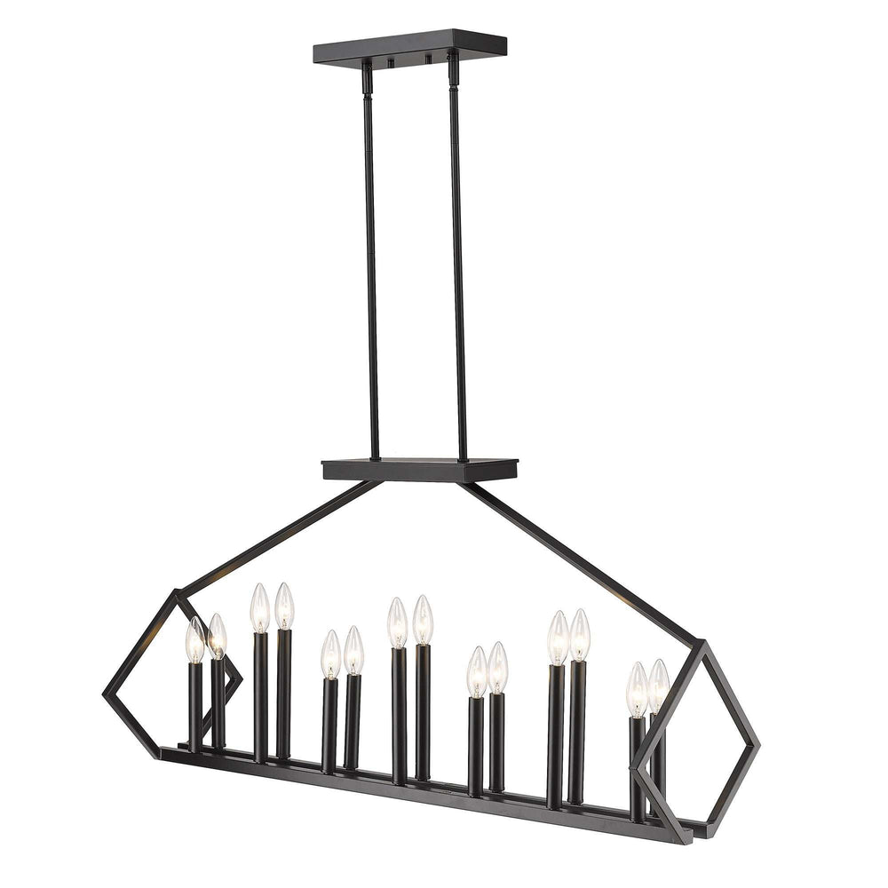 Luca 14-Light Matte Black Island Pendant - Homeroots - Flyclothing LLC