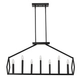 Luca 14-Light Matte Black Island Pendant - Homeroots