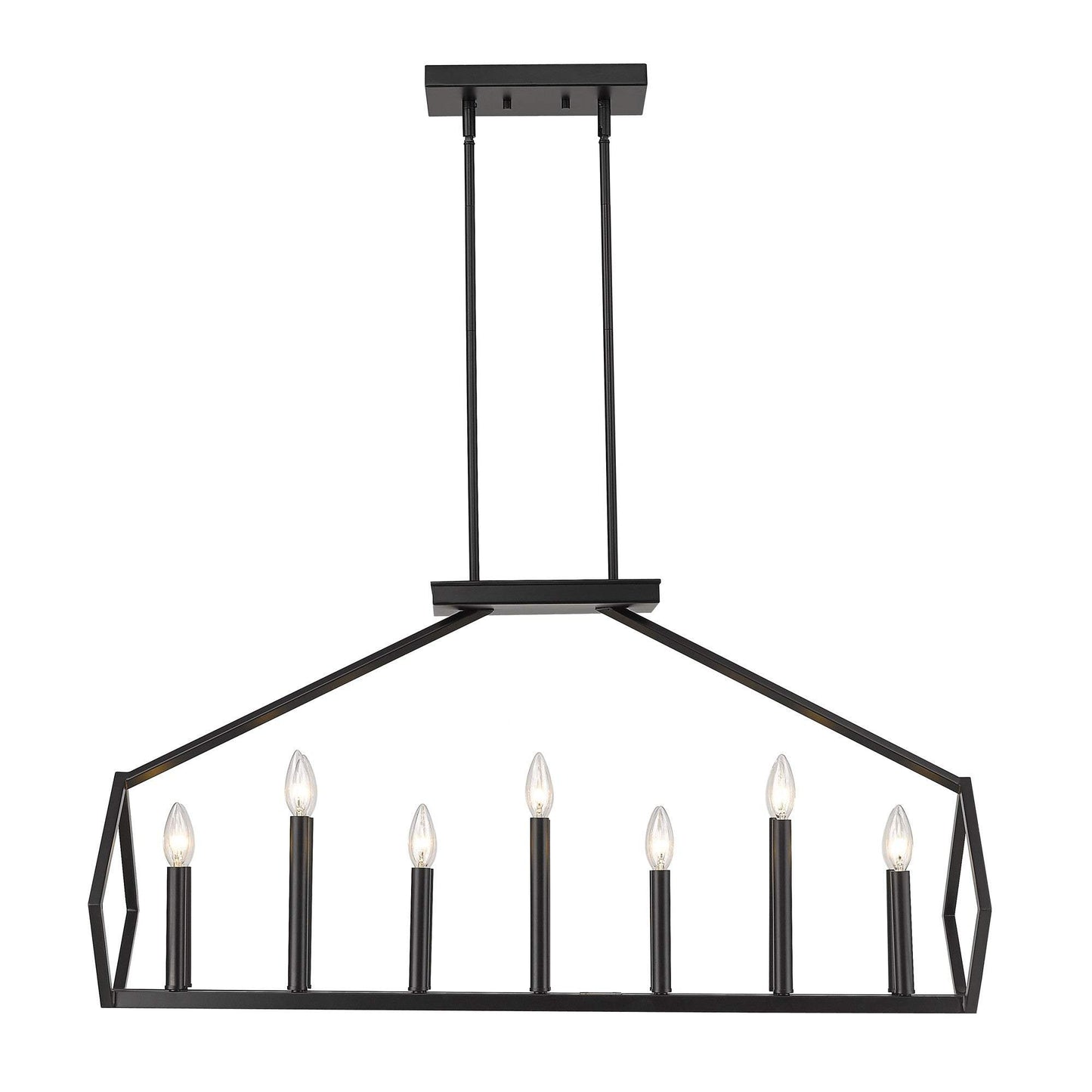 Luca 14-Light Matte Black Island Pendant - Homeroots - Flyclothing LLC