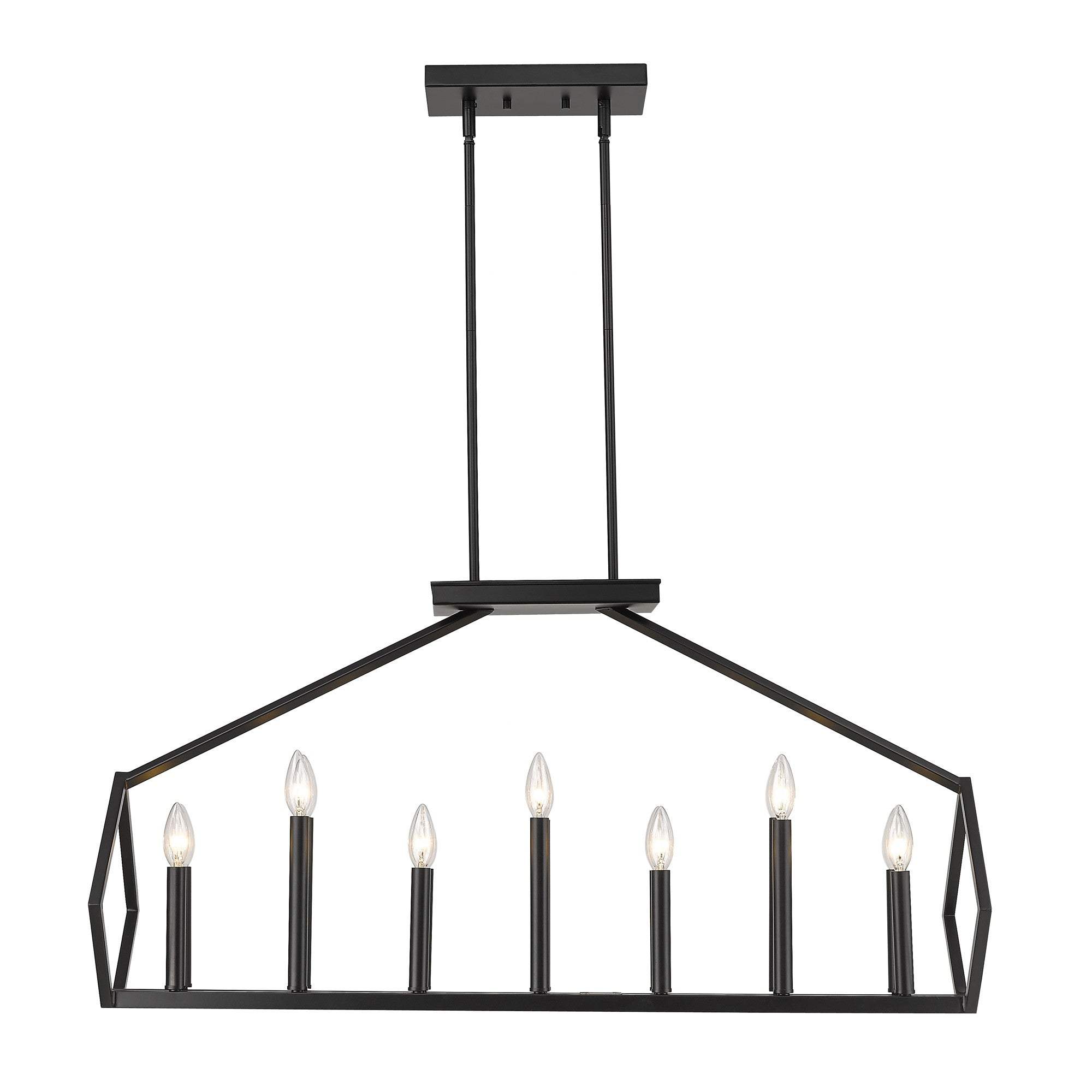 Luca 14-Light Matte Black Island Pendant - Homeroots - Flyclothing LLC