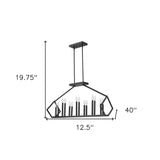 Luca 14-Light Matte Black Island Pendant - Homeroots - Flyclothing LLC