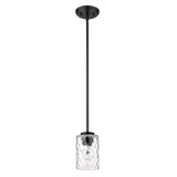 Black Metal and Glass Mini Pendant Hanging Light - Homeroots - Flyclothing LLC