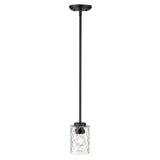 Black Metal and Glass Mini Pendant Hanging Light - Homeroots - Flyclothing LLC