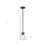 Black Metal and Glass Mini Pendant Hanging Light - Homeroots - Flyclothing LLC