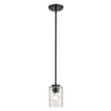 Black Metal and Glass Mini Pendant Hanging Light - Homeroots - Flyclothing LLC