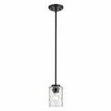 Black Metal and Glass Mini Pendant Hanging Light - Homeroots - Flyclothing LLC