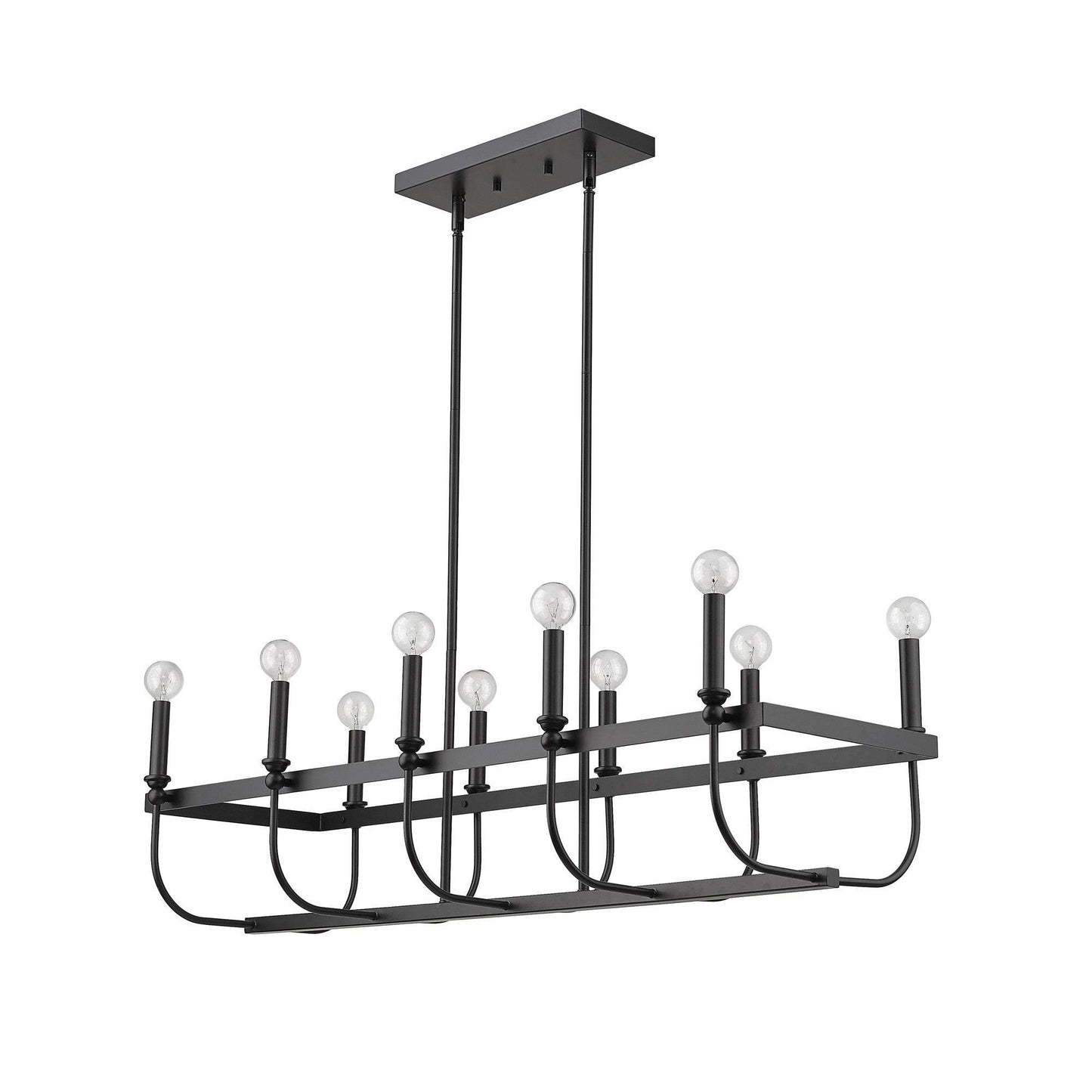 Beckett 10-Light Matte Black Island Pendant - Homeroots - Flyclothing LLC