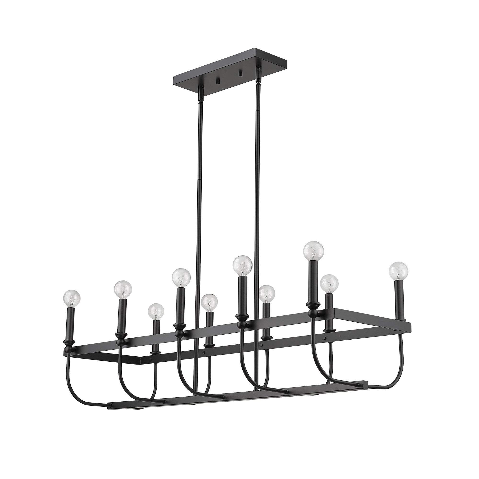 Beckett 10-Light Matte Black Island Pendant - Homeroots - Flyclothing LLC