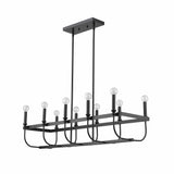 Beckett 10-Light Matte Black Island Pendant - Homeroots