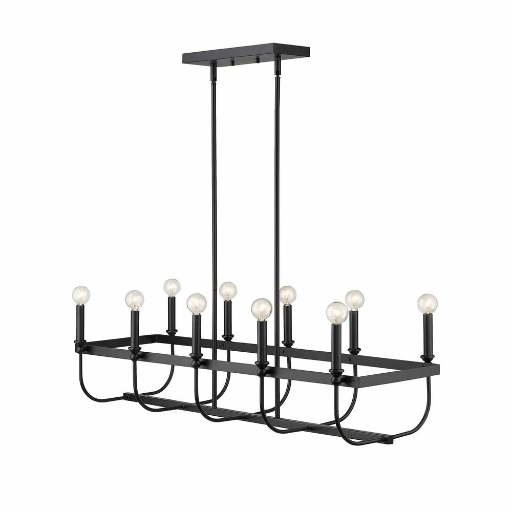Beckett 10-Light Matte Black Island Pendant - Homeroots - Flyclothing LLC