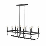 Beckett 10-Light Matte Black Island Pendant - Homeroots