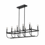 Beckett 10-Light Matte Black Island Pendant - Homeroots