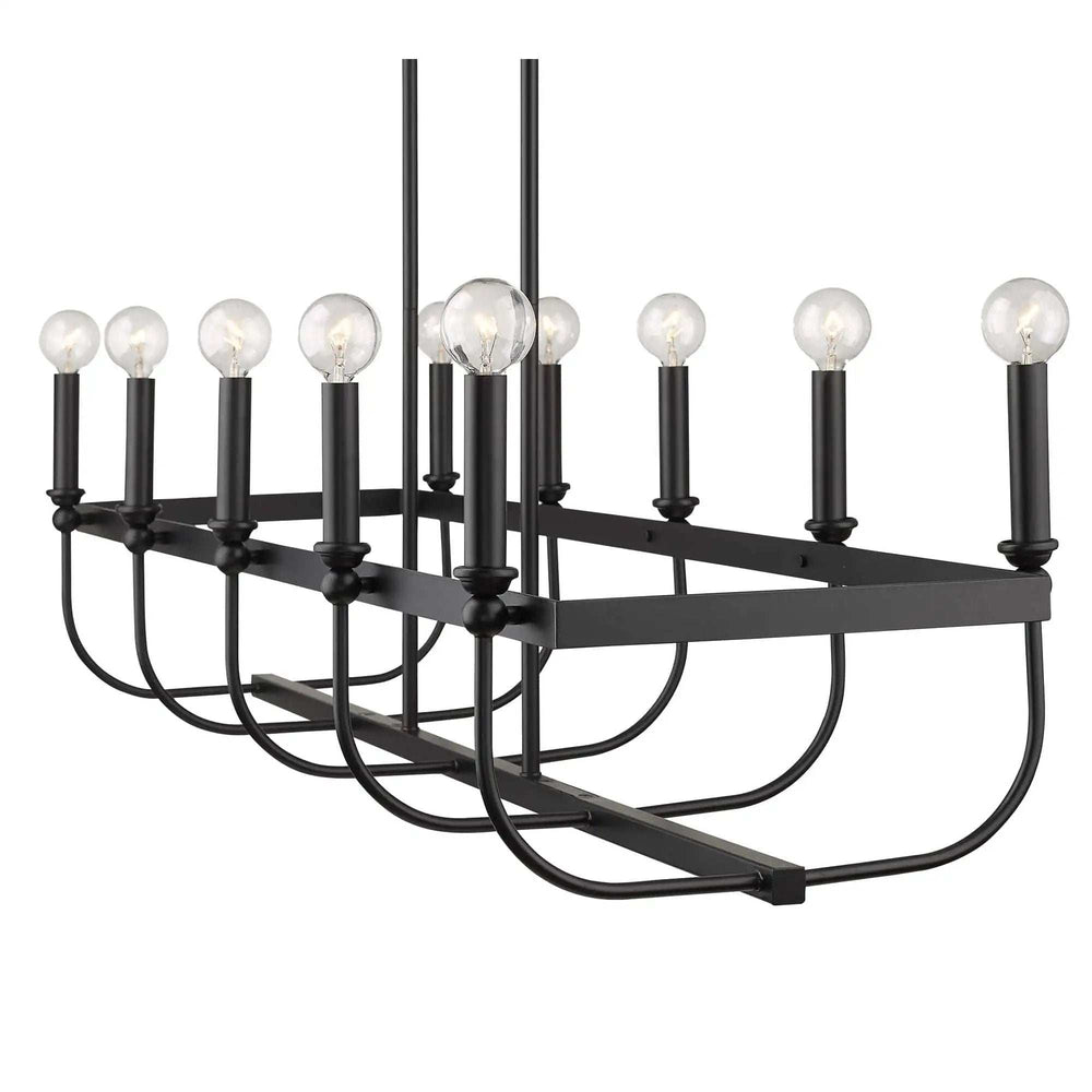 Beckett 10-Light Matte Black Island Pendant - Homeroots - Flyclothing LLC