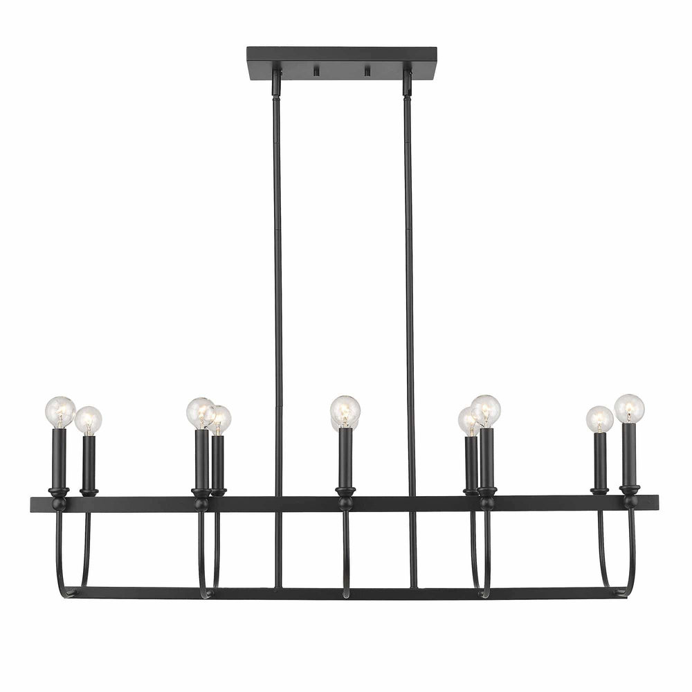 Beckett 10-Light Matte Black Island Pendant - Homeroots - Flyclothing LLC