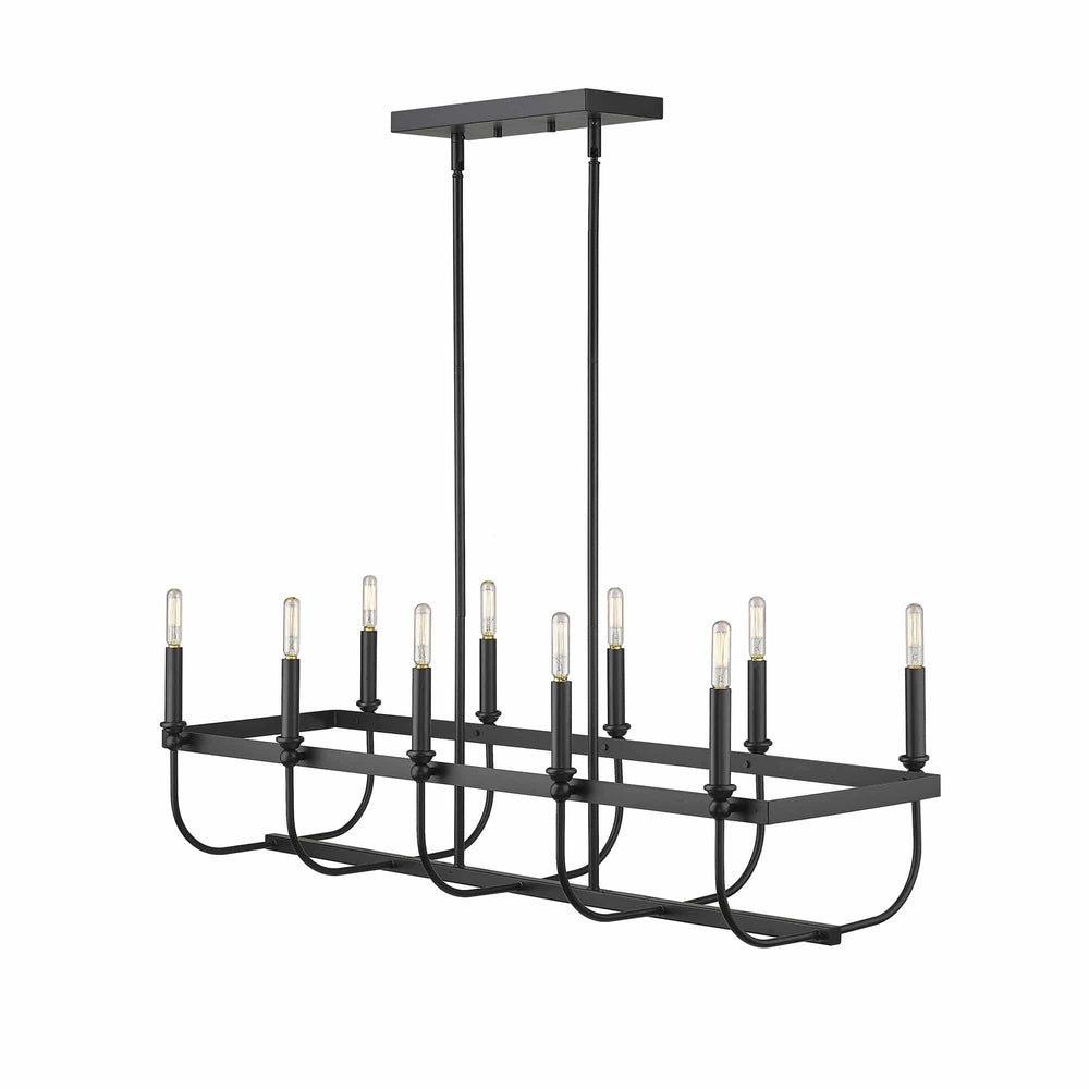 Beckett 10-Light Matte Black Island Pendant - Homeroots - Flyclothing LLC