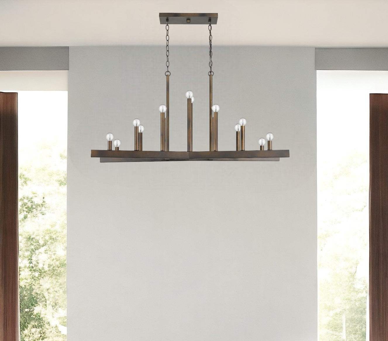 Fallon 14-Light Oil-Rubbed Bronze Island Pendant - Homeroots - Flyclothing LLC